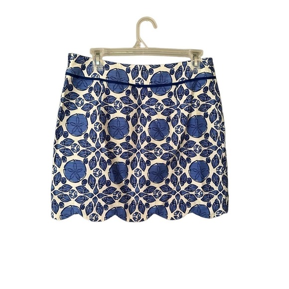 Vineyard Vines Scalloped Shell Margo Skirt women’s size 4 breaker blue - Picture 4 of 6